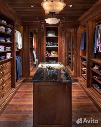 Гардеробные в стиле классика