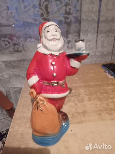 Статуэтка штоф Санта Клаус 27см фаянс