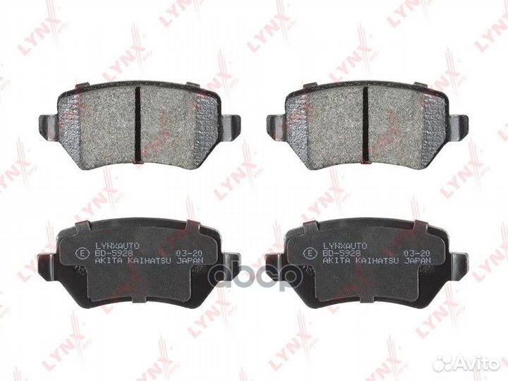 Колодки тормозные дисковые зад BD5928 lynxauto