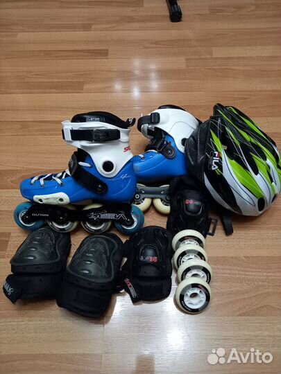 Роликовые коньки детские с защитой
