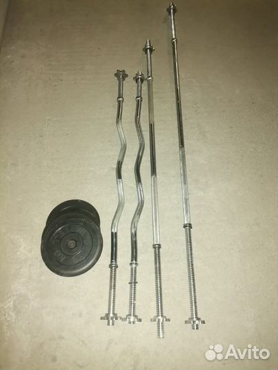 Набор Штанга- гантели- блины, грифы