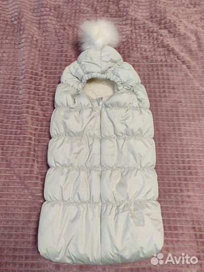 Зимний конверт в коляску на овчине