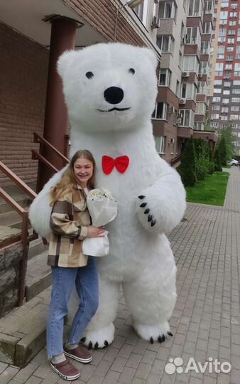 Надувной белый медведь 2.6м