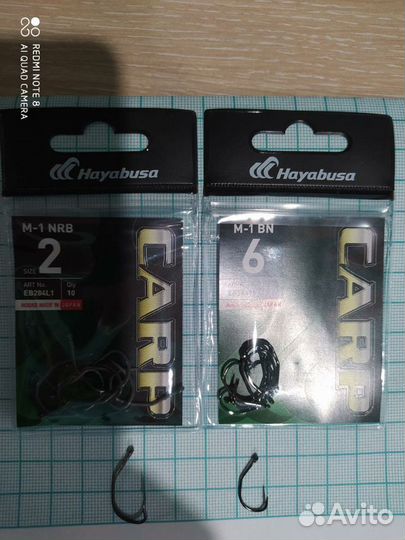 Крючки карповые hayabusa K-1 P-1 Z-3