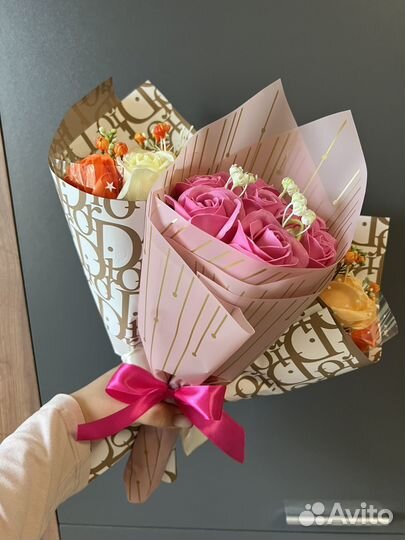 Букет из мыльных роз, на 1 сентября