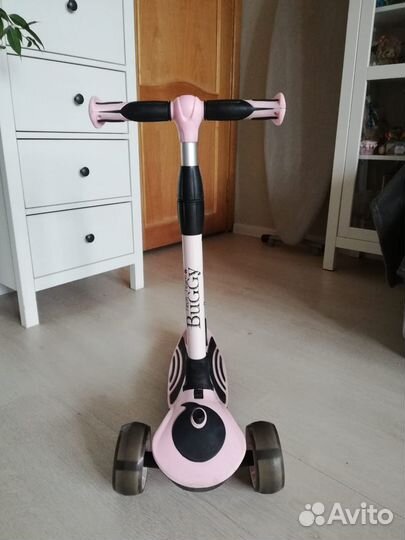 Детский 3-колесный самокат TechTeam Buggy, розовый