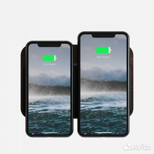 Станция беспроводной зарядки Nomad кожа/дерево