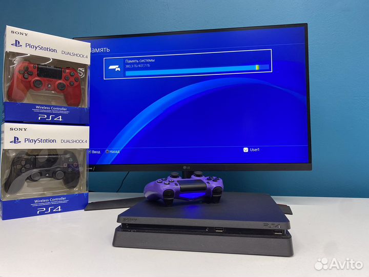 Sony PS4 Slim 5.05 Прошитая 400+ игр 500 Gb
