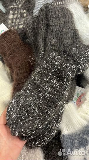 Носки шерстяные вязаные