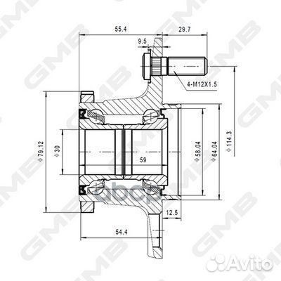 Ступица GH20290T GMB