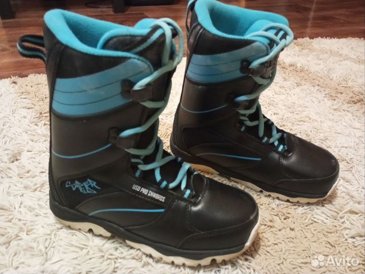 Сноубордические ботинки и брюки детские