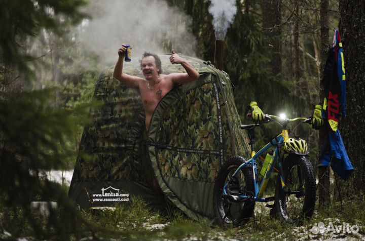 Баня туристическая походная с печью