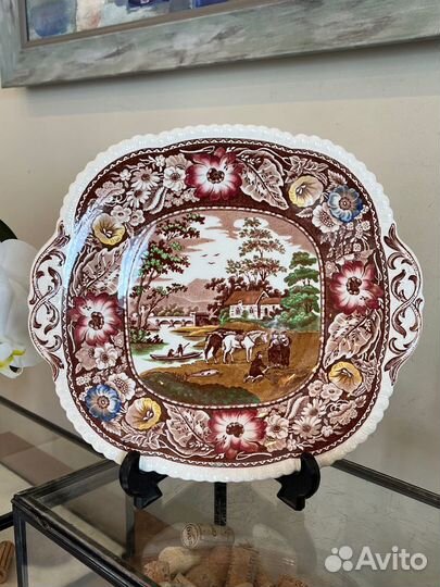 Royal Cauldon Nativ антикварное блюдо, тарелка