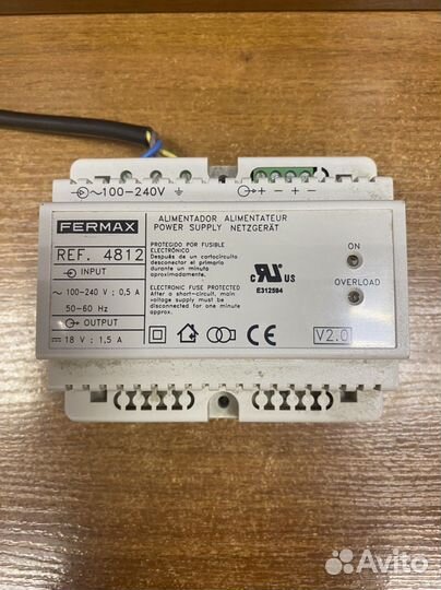 Блок питания fermax DIN6 100-240 Vac/18Vdc - 3 A