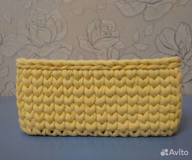 Корзина из трикотажной пряжи