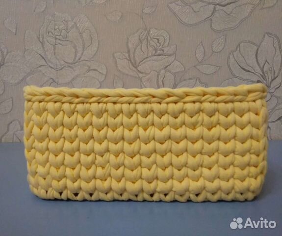 Корзина из трикотажной пряжи