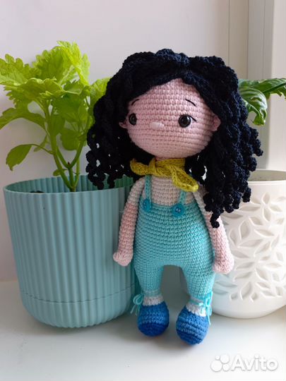 Кукла вязаная ручной работы, игрушки вязаные