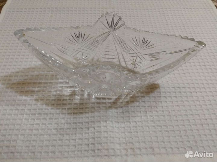 Конфетница в форме Ладьи (хрусталь)