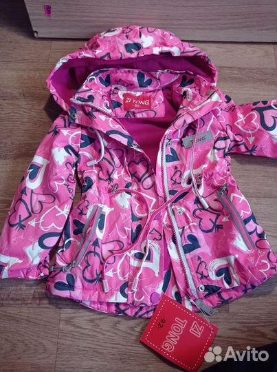 Ветровка на флисе для девочки92