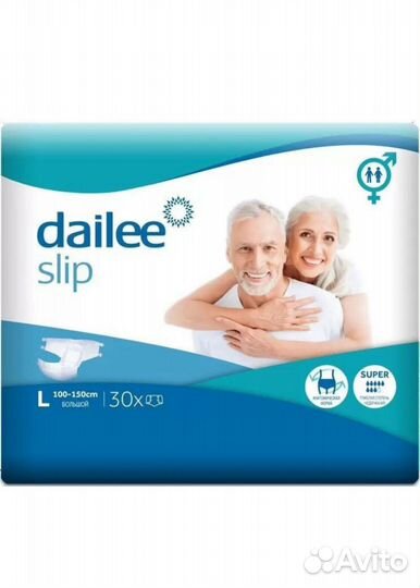 Памперсы для взрослых Dailee Slip Super размер L