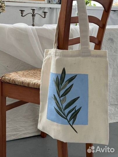 Сумка шоппер, ручная роспись на заказ