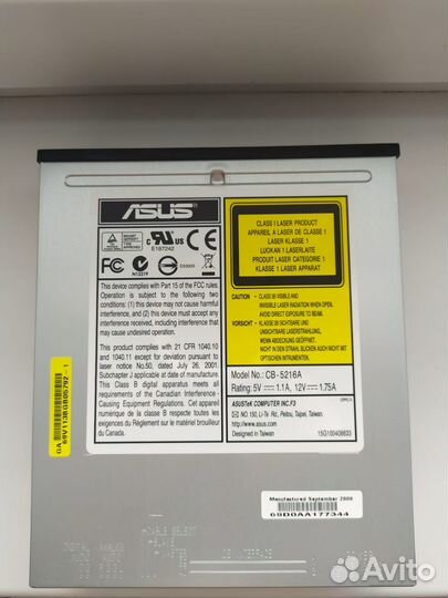 DVD/CD-RW asus CB-5216A Black