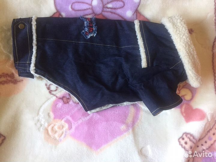 Джинсовый комбинезон утепленный на собачку