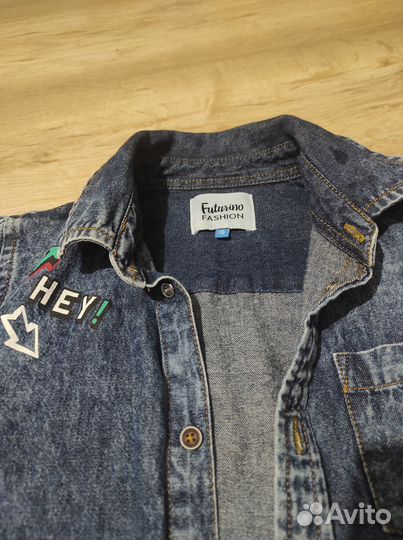 Джинсовая рубашка для мальчика 110
