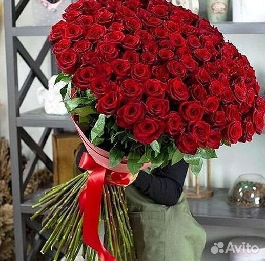 Розы высокие Доставка цветов