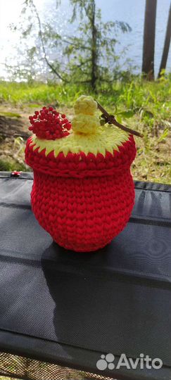 Вязаные корзиночки