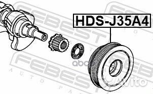 Шкив коленвала J35A4 HDS-J35A4 Febest