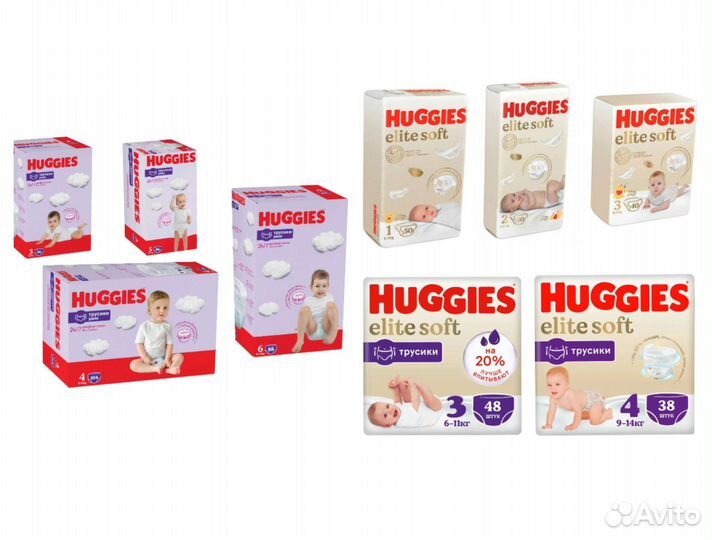 Подгузники Трусики Huggies 1,2,3,4,5,6
