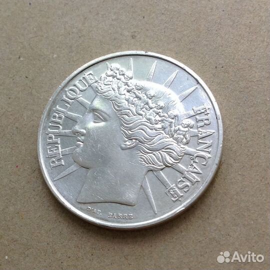 Монета 100 франков франция 1988