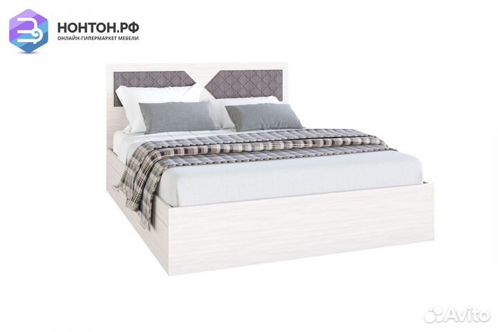 Кровать Николь ясень шимо / лиственница темная