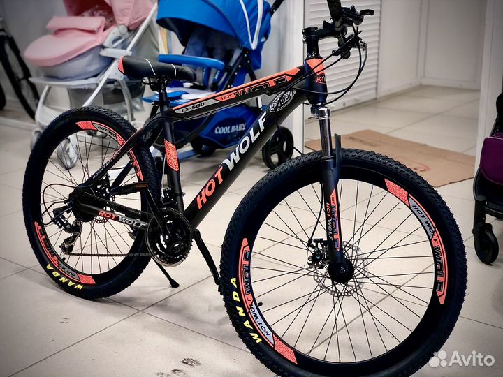 Велосипед горный Черно-оранжевый