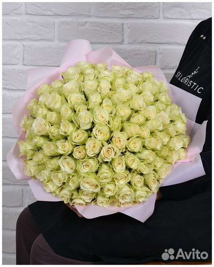 Букет белой 101 розы с доставкой