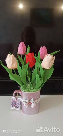 Тюльпаны из фоамирана