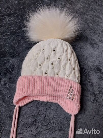 Шапка для новорожденного осень-зима
