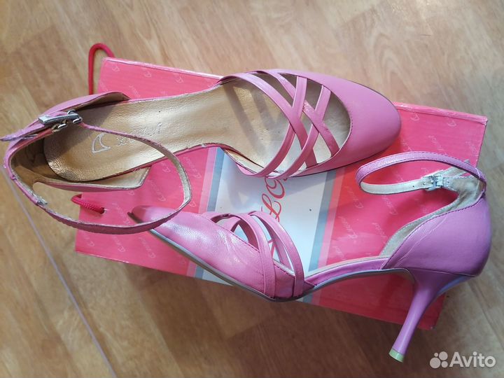 Туфли открытые роза натур.кожа 38р