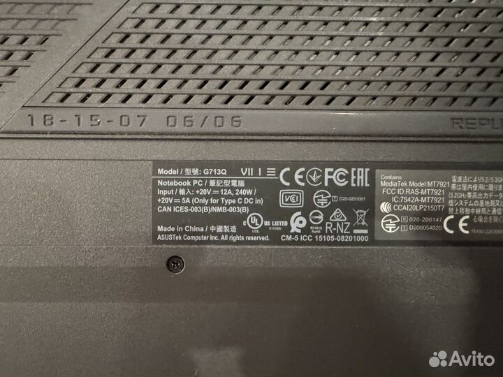 Asus rog strix g713QM RTX 3060 144ghz