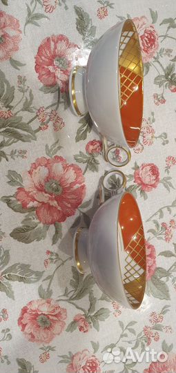 Кофейные чашки гдр костяной фарфор