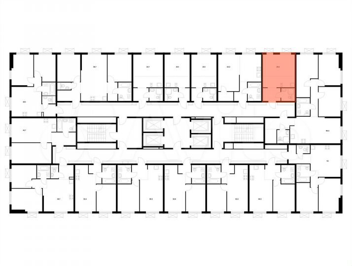Квартира-студия, 25,5 м², 28/33 эт.