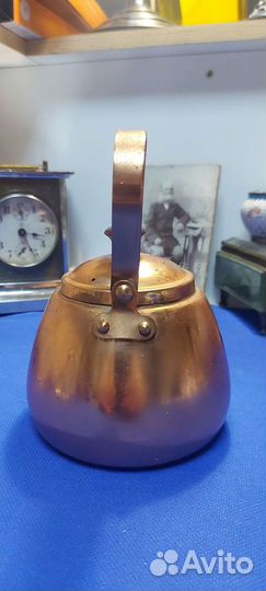 Антикварный Заварочный чайник Португалия метал