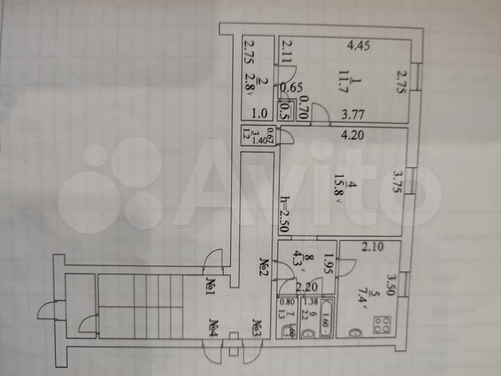 2-к. квартира, 47,2 м², 1/5 эт.