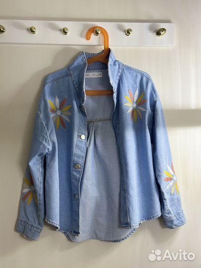 Джинсовая рубашка zara