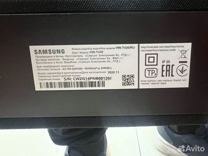 Саундбар samsung HW T430 t11