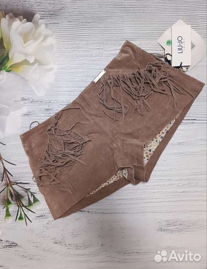 Liu jo шорты замшевые