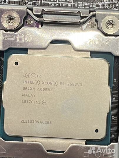 Комплект Xeon 2683v3(14/28 ядер) + x99 D4 + 16gb