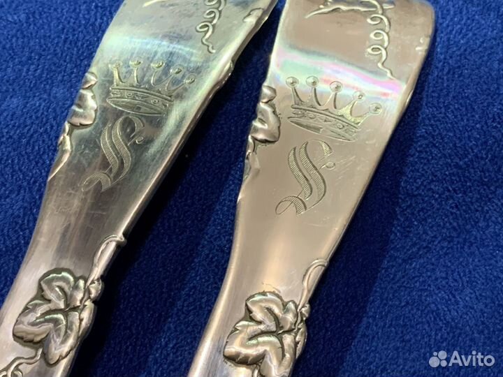 Серебряная пара для сервировки салата Tiffany & Co