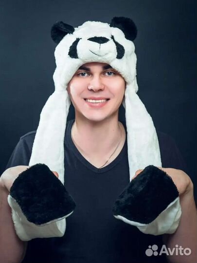 Шапка с шарфом